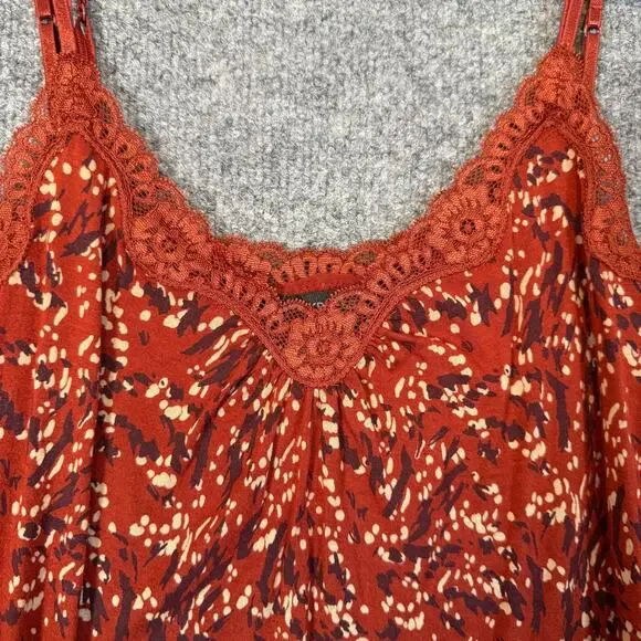 Y2K Express Shirt Womens Medium Babydoll Lace Spaghetti Strap Tank Top Whimsy - Picture 5 of 8